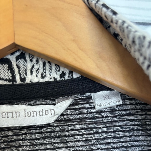 ERIN LONDON Lightweight Zip Up Jacket Cardigan Semi Snakeskin Pattern - Size XL - Picture 5 of 12